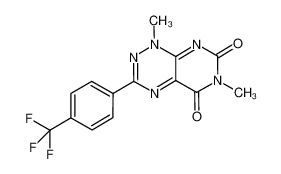 1,6-dimethyl-3-[4-(trifluoromethyl)phenyl]pyrimido[5,4-e][1,2,4]triazine-5,7-dione 878419-78-4