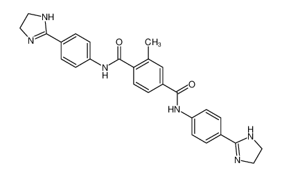 N<sup>1</sup>,N<sup>4</sup>-bis(4-(4,5-dihydro-1H-imidazol-2-yl)phenyl)-2-methylterephthalamide