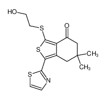3-[(2-羟基乙基)硫基]-6,6-二甲基-1-(1,3-噻唑-2-基)-6,7-二氢-2-苯并噻吩-4(5H)-酮