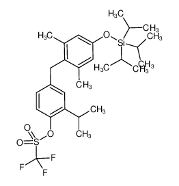 904925-65-1 spectrum, trifluoro-methanesulfonic acid 4-(2,6-dimethyl-4-triisopropylsilanyloxy-benzyl)-2-isopropyl-phenyl ester