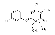 6-[(3-氯苯基)氨基]-5,5-二乙基-3-甲基-2,4(3H,5H)-嘧啶二酮