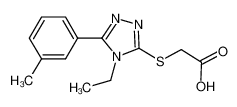 2-[[4-ethyl-5-(3-methylphenyl)-1,2,4-triazol-3-yl]sulfanyl]acetic acid 338428-44-7