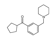 cyclopentyl-[3-(piperidin-1-ylmethyl)phenyl]methanone 898793-70-9