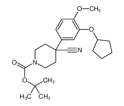 tert-butyl 4-cyano-4-(3-cyclopentyloxy-4-methoxyphenyl)piperidine-1-carboxylate 401518-12-5