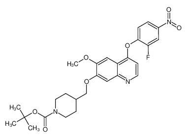 4-[4-(2-fluoro-4-nitro-phenoxy)-6-methoxy-quinolin-7-yloxymethyl]-piperidine-1-carboxylic acid tert-butyl ester