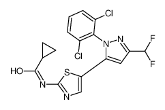 N-[5-[2-(2,6-dichlorophenyl)-5-(difluoromethyl)pyrazol-3-yl]-1,3-thiazol-2-yl]cyclopropanecarboxamide