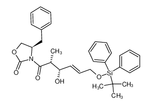 (4E)-1-[(4R)-2-oxo-4-benzyl(1,3-oxazolidin-3-yl)](3S,2R)-6-(2,2-dimethyl-1,1-diphenyl-1-silapropoxy)-3-hydroxy-2-methylhex-4-en-1-one 455901-38-9