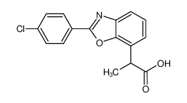 2-[2-(4-chlorophenyl)-1,3-benzoxazol-7-yl]propanoic acid 58902-62-8