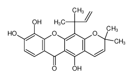 5,9,10-trihydroxy-2,2-dimethyl-12-(2-methylbut-3-en-2-yl)pyrano[3,2-b]xanthen-6-one 5848-14-6