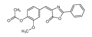 [2-methoxy-4-[(E)-(5-oxo-2-phenyl-1,3-oxazol-4-ylidene)methyl]phenyl] acetate