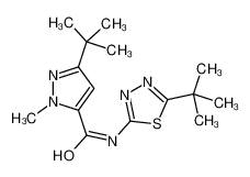 1-Methyl-3-(2-methyl-2-propanyl)-N-[5-(2-methyl-2-propanyl)-1,3,4 -thiadiazol-2-yl]-1H-pyrazole-5-carboxamide 606117-99-1