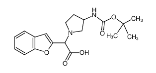 BENZOFURAN-2-YL-(3-BOC-AMINO-PYRROLIDIN-1-YL)-ACETIC ACID