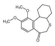 10,11-dimethoxy-1,2,3,4,4a,11b-hexahydrobenzo[d][1]benzothiepin-7-one 36045-66-6