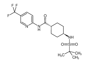 4-(tert-butylsulfonylamino)-N-[5-(trifluoromethyl)pyridin-2-yl]cyclohexane-1-carboxamide 342577-38-2