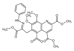 78891-38-0 dimethyl 7,8-dimethoxy-6-[3-methoxy-3-oxo-2-(phenylhydrazono)propyl]-5-nitro-2,4-quinolinedicarboxylate