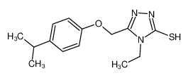 4-ethyl-3-[(4-propan-2-ylphenoxy)methyl]-1H-1,2,4-triazole-5-thione 667414-47-3