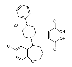 1-(8-Chloro-2,3,4,5-tetrahydro-1-benzoxepin-5-yl)-4-phenylpiperazine m aleate hydrate 37483-86-6