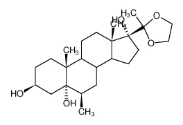 19699-76-4 20-Ethylendioxy-3β,5α,17α-trihydroxy-6β-methylpregnan