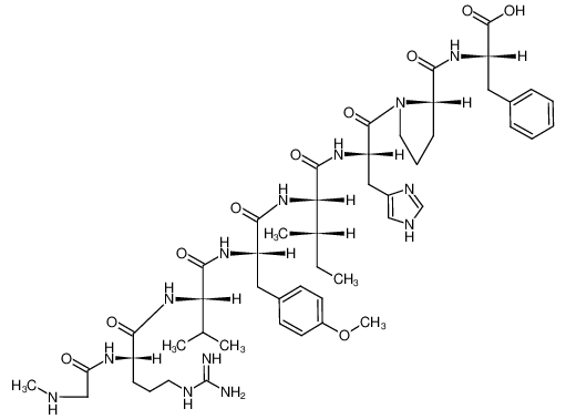 88874-29-7 structure, C50H73N13O10