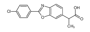 2-[2-(4-chlorophenyl)-1,3-benzoxazol-6-yl]propanoic acid 51234-62-9