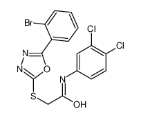 2-[[5-(2-bromophenyl)-1,3,4-oxadiazol-2-yl]sulfanyl]-N-(3,4-dichlorophenyl)acetamide