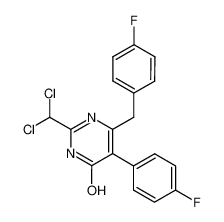 2-Dichloromethyl-6-(4-fluoro-benzyl)-5-(4-fluoro-phenyl)-pyrimidin-4-ol 66223-81-2