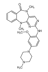 2-{[2-Methoxy-4-(4-methyl-1-piperazinyl)phenyl]amino}-5,11-dimeth yl-5,11-dihydro-6H-pyrimido[4,5-b][1,4]benzodiazepin-6-one