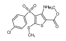 methyl 3-amino-4-(4-chlorophenyl)sulfonyl-5-methylsulfanylthiophene-2-carboxylate 845266-18-4