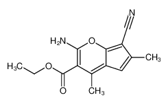 ethyl 2-amino-7-cyano-4,6-dimethylcyclopenta[b]pyran-3-carboxylate