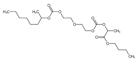 BIS(2-HYDROXYETHYL) ETHER, DICARBONATE, 1-METHYLHEPTYL ESTER, ESTER WITH BUTYL LACTATE 5331-76-0