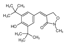 (4E)-4-[4-Hydroxy-3,5-bis(2-methyl-2-propanyl)benzylidene]-2-meth yl-1,2-oxazolidin-3-one 127245-21-0