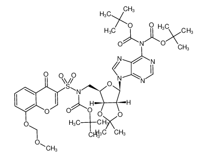 1447236-79-4 spectrum, N6,N6-bis(tert-butoxycarbonyl)-5′-amino-5′-N-(tert-butoxycarbonyl)-5′-deoxy-5′-N-{[8-(methoxymethoxy)chromon-3-yl]-sulfonyl}-2′,3′-O-isopropylideneadenosine