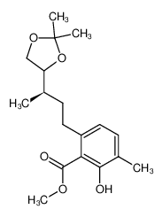 75371-81-2 3-methyl-6-(3(R)-methyl-4,5-O-isopropylidenepentyl)salicylic acid methyl ester