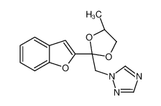 1-[[(2R,4R)-2-(1-benzofuran-2-yl)-4-methyl-1,3-dioxolan-2-yl]methyl]-1,2,4-triazole 98519-49-4