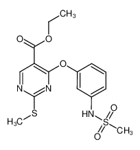 ethyl 4-(3-(methylsulfonamido)phenoxy)-2-(methylthio)pyrimidine-5-carboxylate 439111-30-5