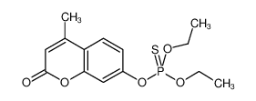 7-diethoxyphosphinothioyloxy-4-methyl-4a,8a-dihydrochromen-2-one 299-45-6