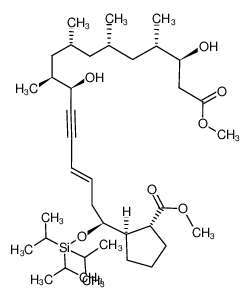 501419-45-0 (1R,2R)-2-[(7R,15S)-dihydroxy-16-methoxycarbonyl-(8S,10R,12S,14S)-tetramethyl-(1S)-triisopropylsilanyloxy-hexanedec-(3E)-en-5-ynyl]cyclopentanecarboxylic acid methyl ester