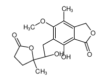 7-hydroxy-6-[2-hydroxy-2-(2-methyl-5-oxotetrahydro-2-furyl)ethyl]-5-methoxy-4-methyl-1-phthalanone 26644-06-4