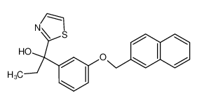 1-[3-(Naphthalen-2-ylmethoxy)-phenyl]-1-thiazol-2-yl-propan-1-ol