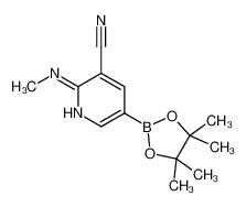 2-(methylamino)-5-(4,4,5,5-tetramethyl-1,3,2-dioxaborolan-2-yl)pyridine-3-carbonitrile 1346809-48-0