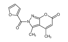 88550-14-5 2-(furan-2-carbonyl)-3,4-dimethylpyrano[2,3-c]pyrazol-6-one