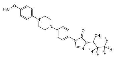 4-[4-[4-(4-methoxyphenyl)piperazin-1-yl]phenyl]-2-(3,3,4,4,4-pentadeuteriobutan-2-yl)-1,2,4-triazol-3-one 1020719-22-5