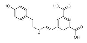 4-[(E)-2-[2-(4-hydroxyphenyl)ethylamino]ethenyl]-2,3-dihydropyridine-2,6-dicarboxylic acid 5589-85-5