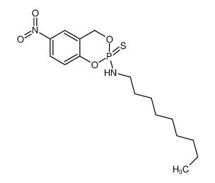 6-nitro-N-nonyl-2-sulfanylidene-4H-1,3,2λ<sup>5</sup>-benzodioxaphosphinin-2-amine 99313-47-0