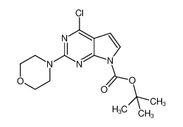 4-氯-2-吗啉-7H-吡咯并-[2,3-d]嘧啶-7-羧酸叔丁酯