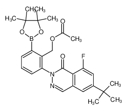 2-(6-tert-butyl-8-fluoro-1-oxophthalazin-2(1H)-yl)-6-(4,4,5,5-tetramethyl-1,3,2-dioxaborolan-2-yl)benzyl acetate 1242156-76-8