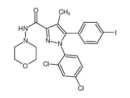 1-(2,4-二氯苯)-5-(4-碘苯基)-4-甲基-N-4-吗啉基-1H-吡唑-3-甲酰胺