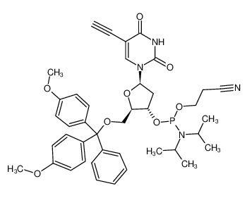 5'-O-[二(4-甲氧基苯基)苯基甲基]-2'-脱氧-5-乙炔基-尿苷 3'-[2-氰基乙基 二(异丙基)氨基亚磷酸酯]