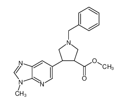 Methyl 1-benzyl-4-(3-methyl-3H-imidazo[4,5-b]pyridin-6-yl)pyrrolidine-3-carboxylate