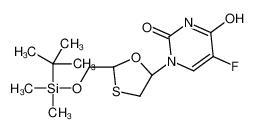 1-[(2R,5S)-2-[[tert-butyl(dimethyl)silyl]oxymethyl]-1,3-oxathiolan-5-yl]-5-fluoropyrimidine-2,4-dione 1217659-69-2